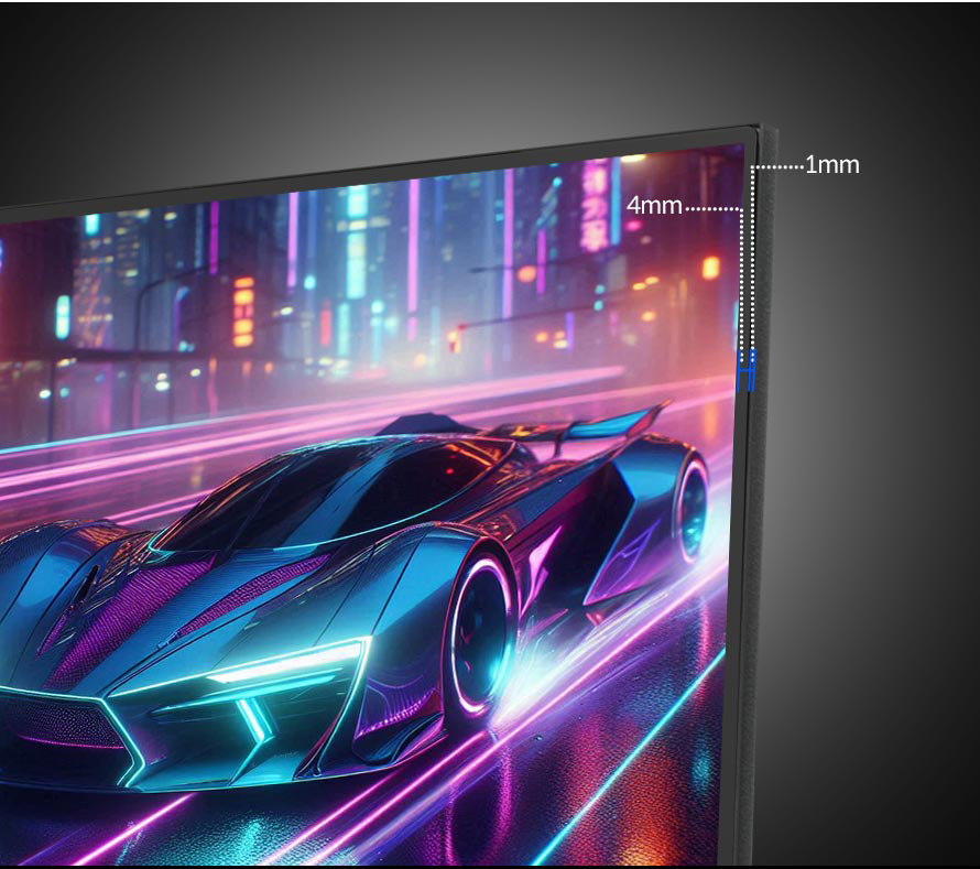 비트엠 Newsync 320FW 패스트 200 FPS 화이트 무결점 - 베젤 디자인