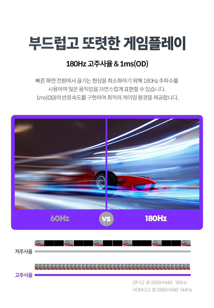 비트엠 Newsync 324QHD 패스트 180 IPS 게이밍 멀티스탠드 무결점 - 180Hz 고주사율 체감