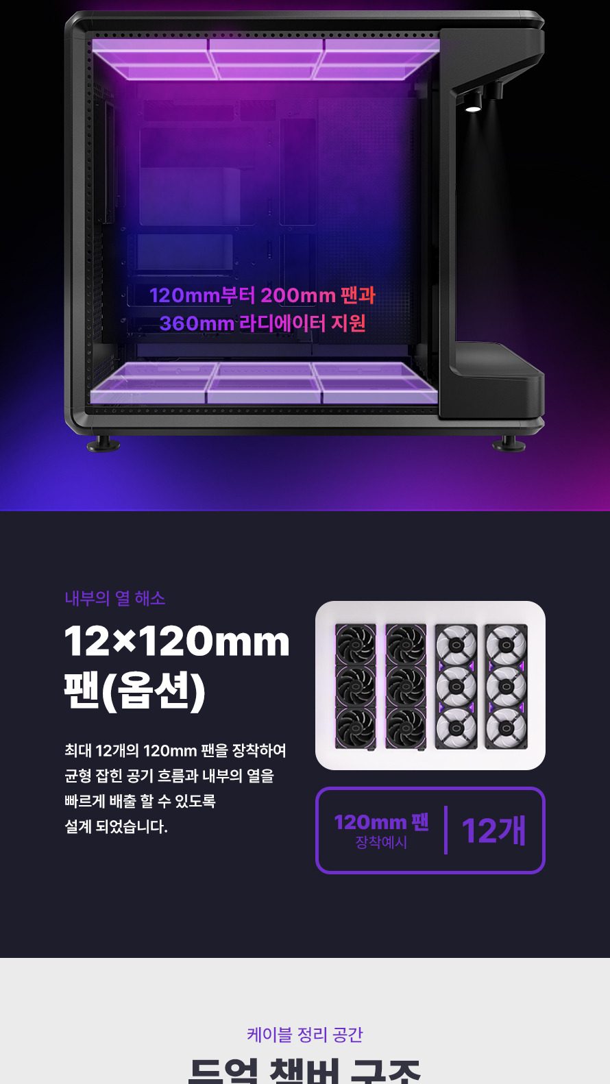 쿨러마스터 MasterFrame 360 스테이지 LCD (블랙) - 고성능 쿨링 환경 구성