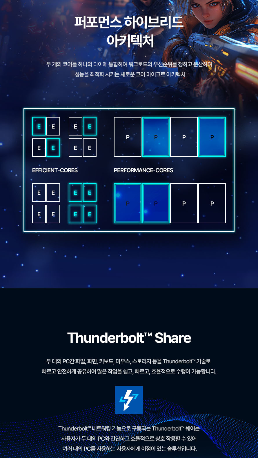 인텔 코어 울트라7 시리즈2 270K Plus (애로우레이크 리프레시) (정품) - 퍼포먼스 하이브리드 아키텍처