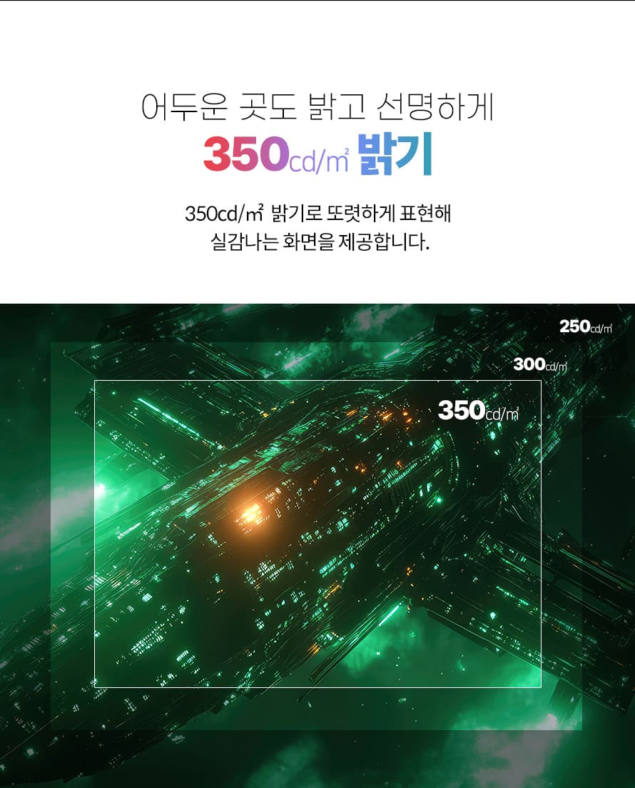 비트엠 Newsync G27Q180 GOD Fast IPS 게이밍 화이트 무결점 - 밝기 표현