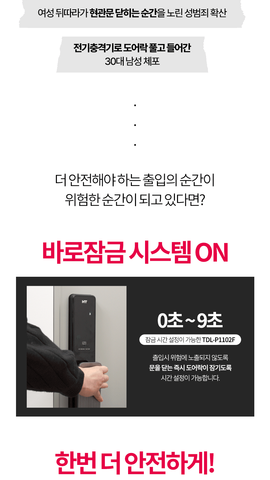 현대HT 도어락 TDL-P1102F - 문제 상황 제시