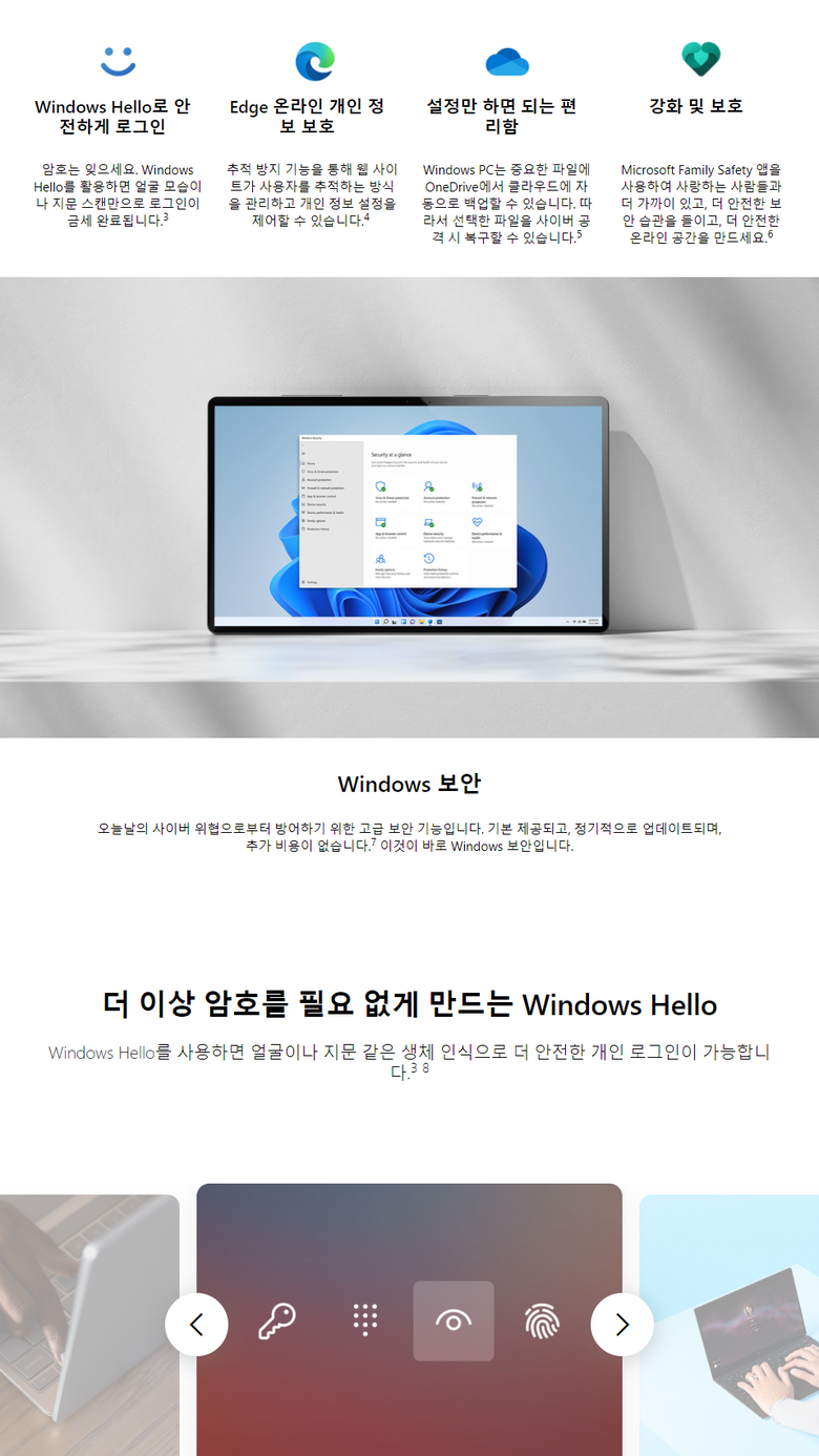 마이크로소프트 윈도우11 Home FPP 처음사용자용 - 간편 로그인 소개