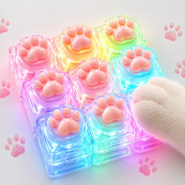 - 5위, 아크배라 LED 고양이 발바닥 키캡