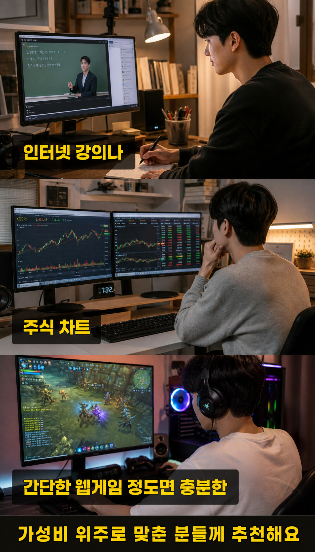 7월 견적왕 실제 판매 데이터 기반 60만원대 PC 조합 - 주식 및 웹게임 용도
