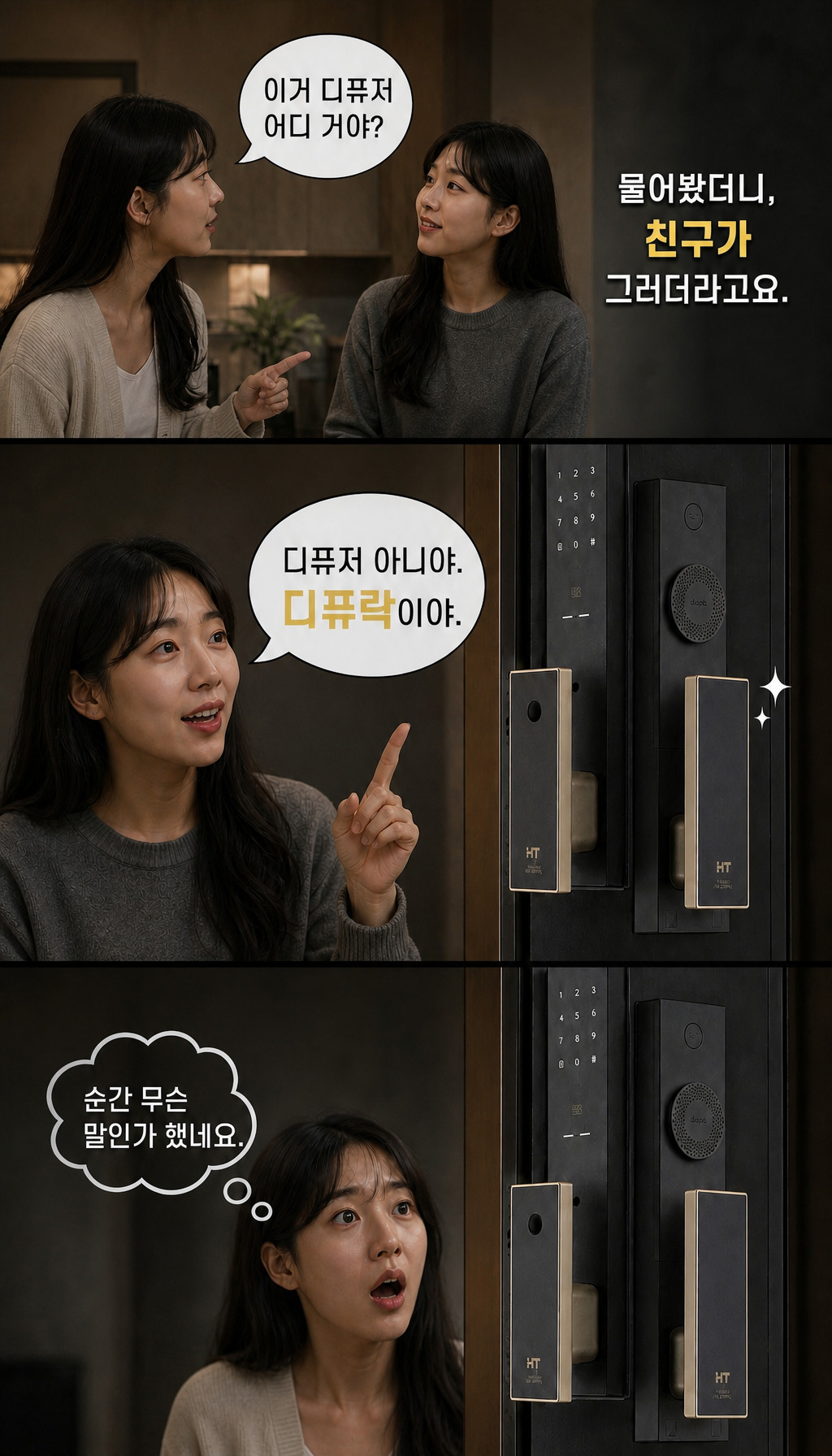 현대HT 디퓨저 도어락 TDL-P2102F - 신조어로 개념 전달