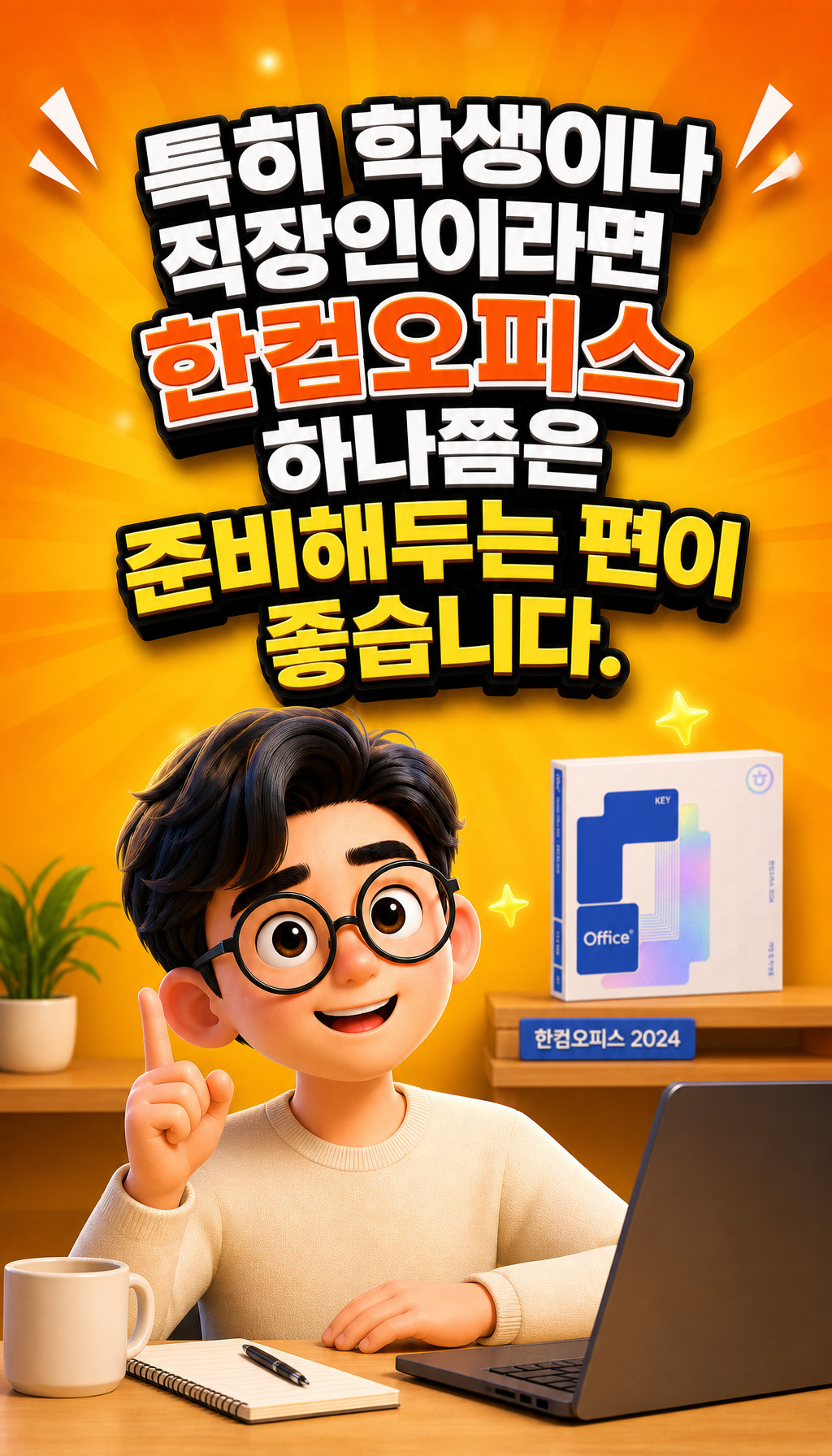 한컴오피스 2024 가정 및 학생용 (1PC Only) - 타겟층 명확히