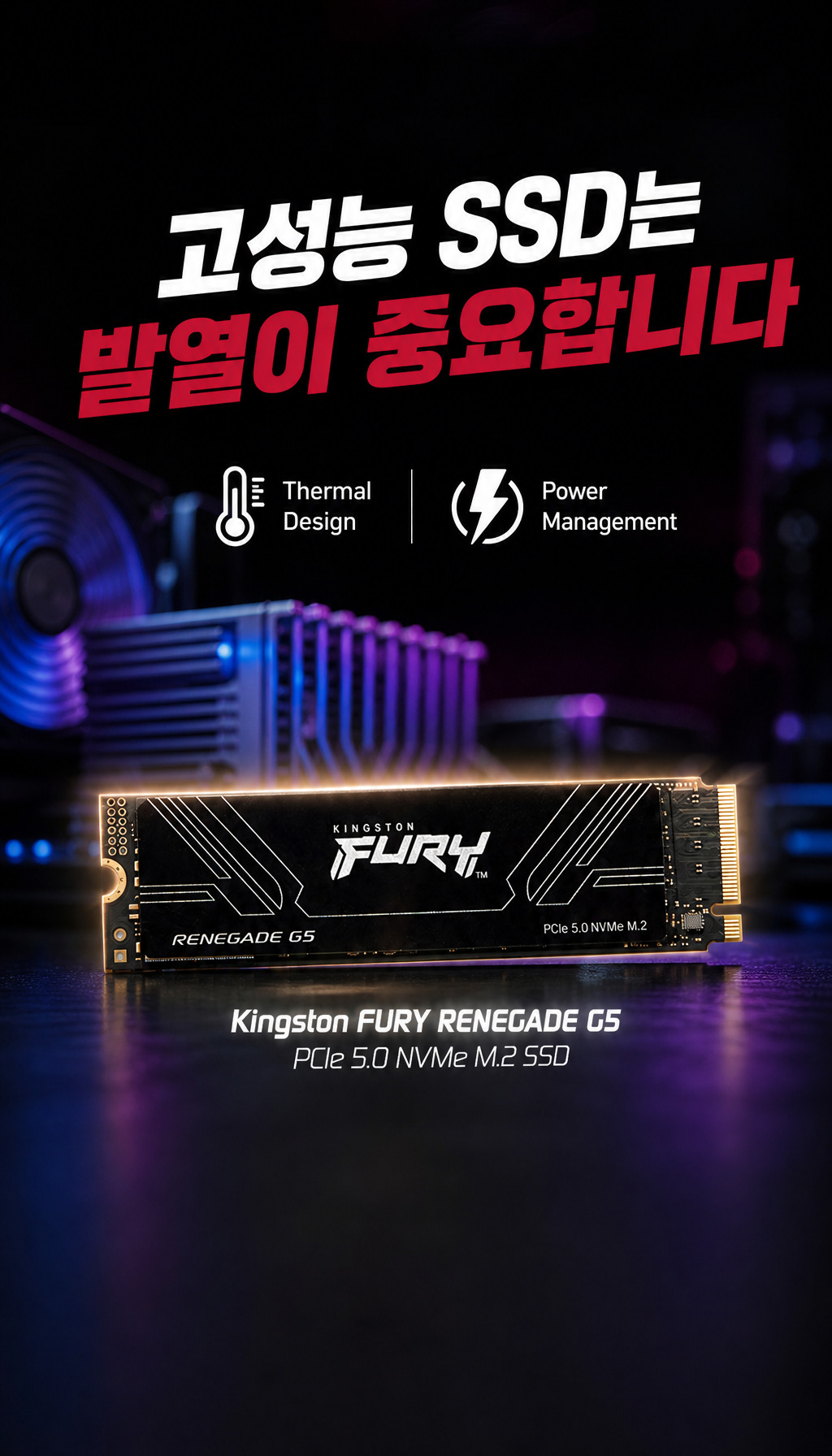 킹스톤 FURY Renegade G5 M.2 NVMe (2TB) - 내구성과 신뢰성