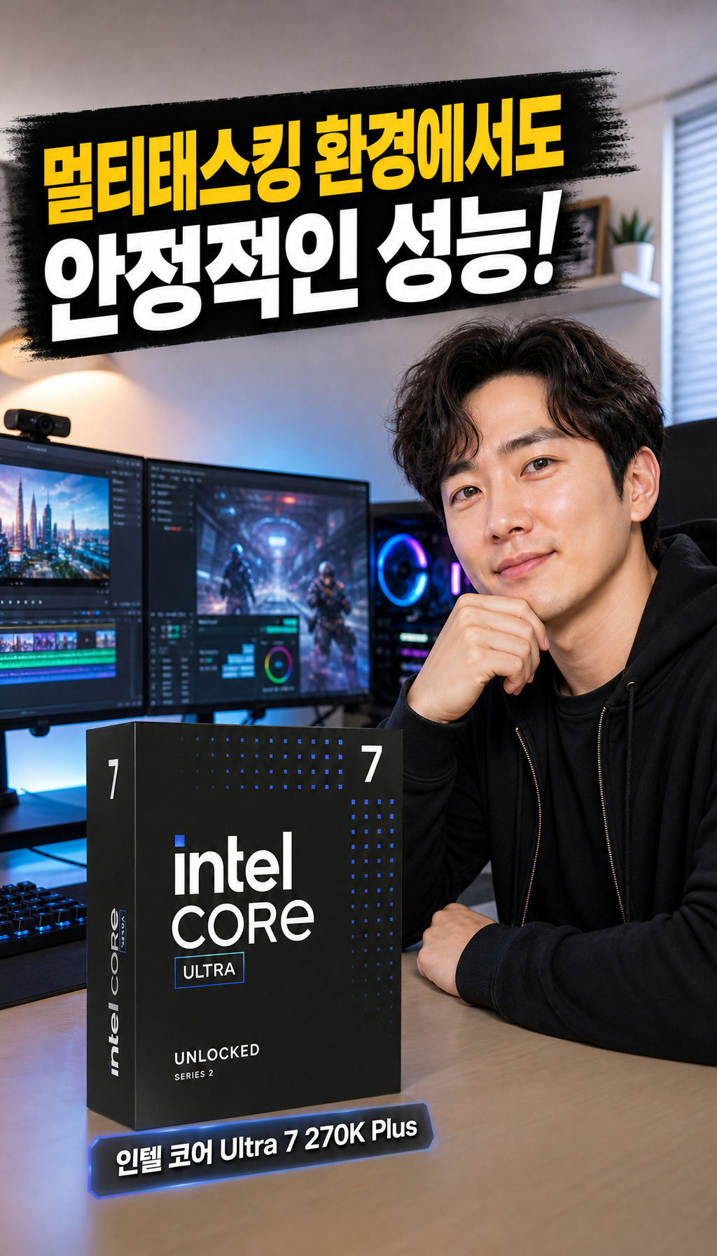 [인텔 정품] 코어 울트라7 시리즈2 270K Plus (애로우레이크 리프레시) - 멀티태스킹 안정성