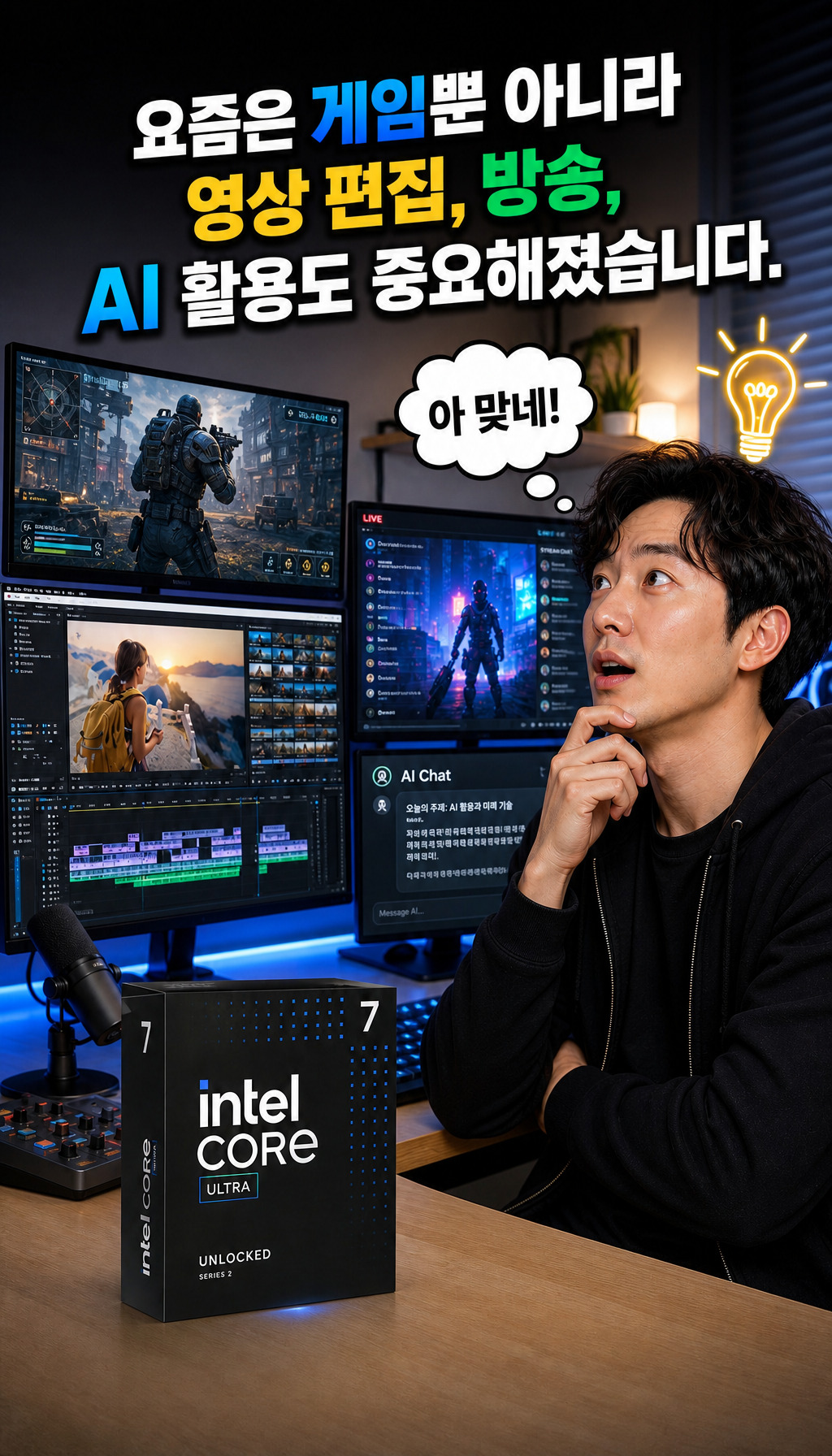 [인텔 정품] 코어 울트라7 시리즈2 270K Plus (애로우레이크 리프레시) - 현대 사용자의 니즈 반영