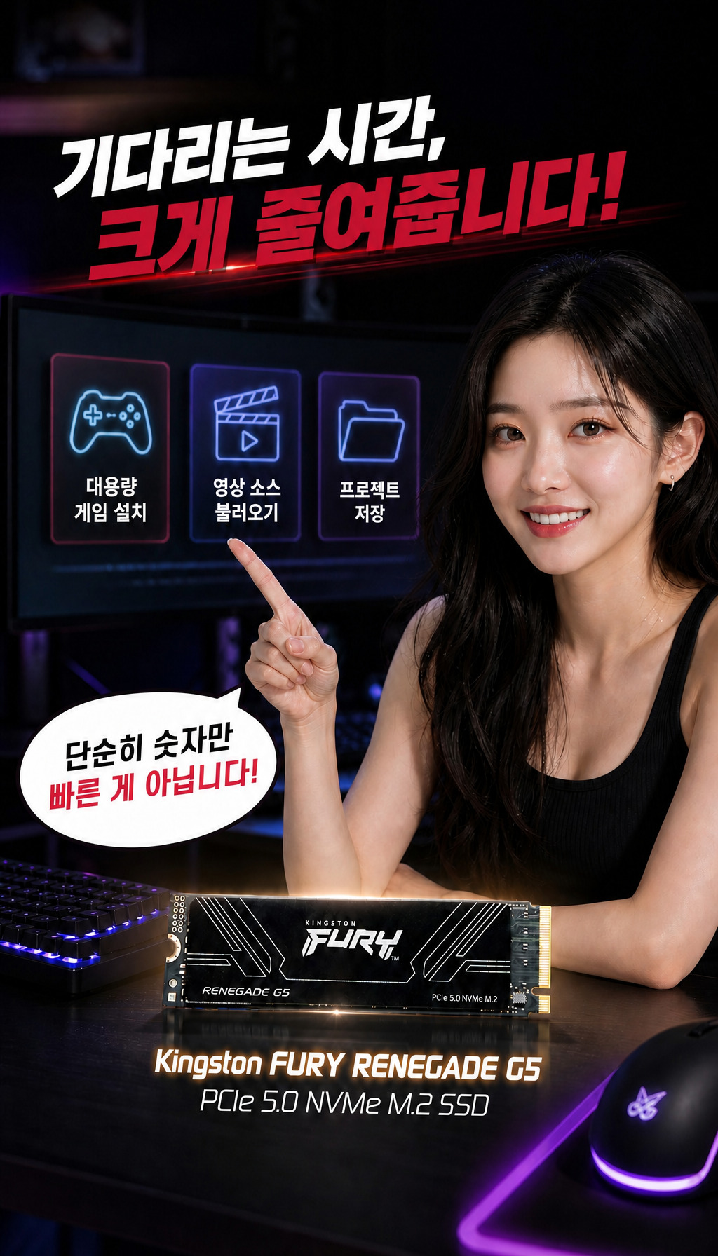 킹스톤 FURY Renegade G5 M.2 NVMe (2TB) - 실사용 이점 연결