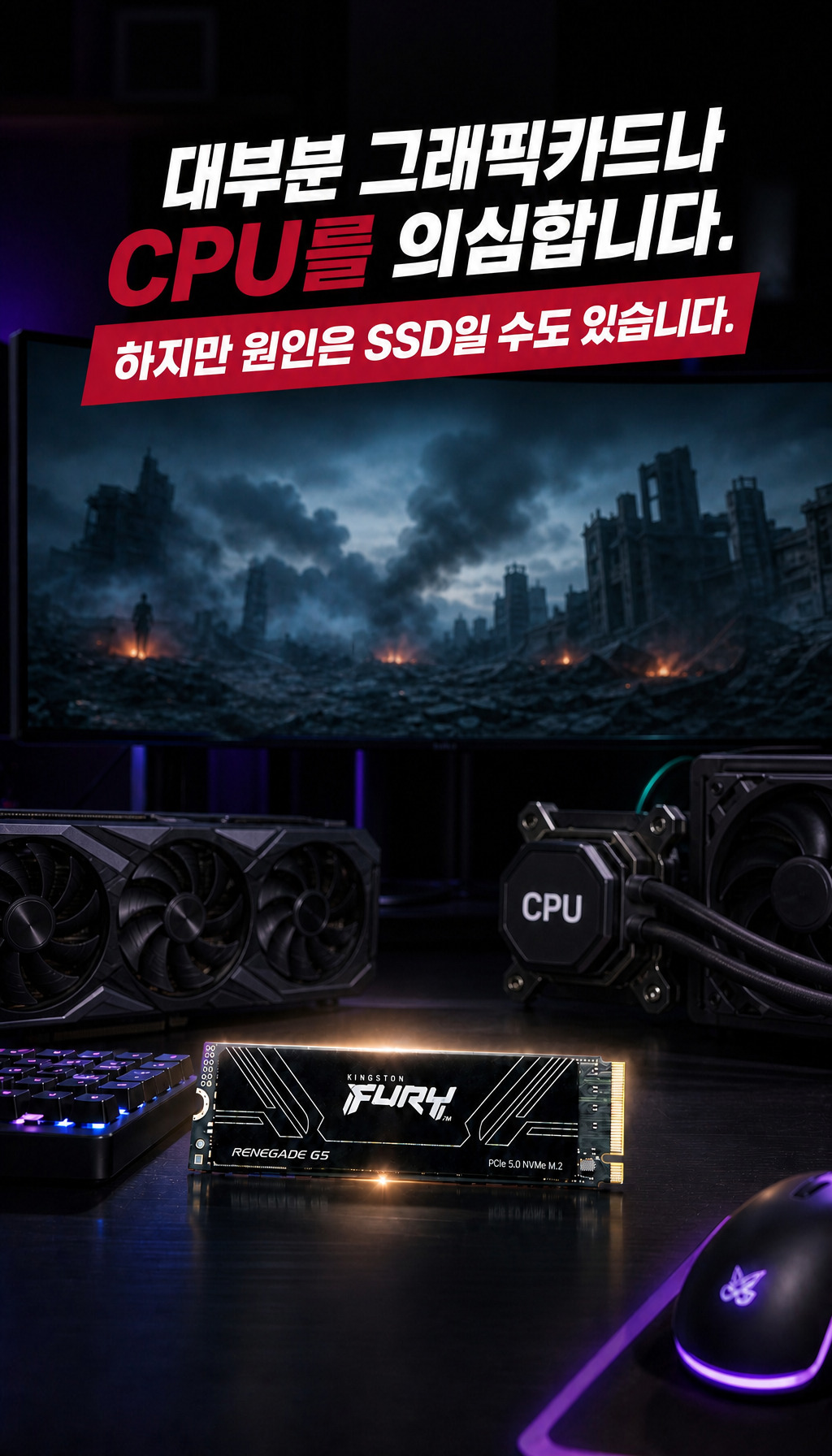 킹스톤 FURY Renegade G5 M.2 NVMe (2TB) - 원인 전환 유도