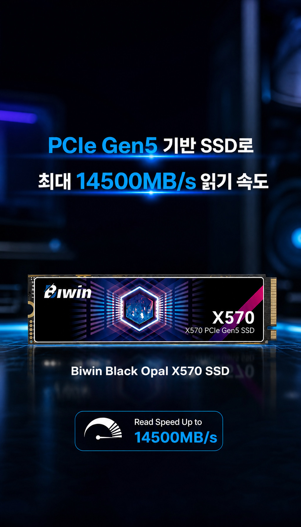 BIWIN Black Opal X570 M.2 NVMe (1TB) - 핵심 스펙 전달