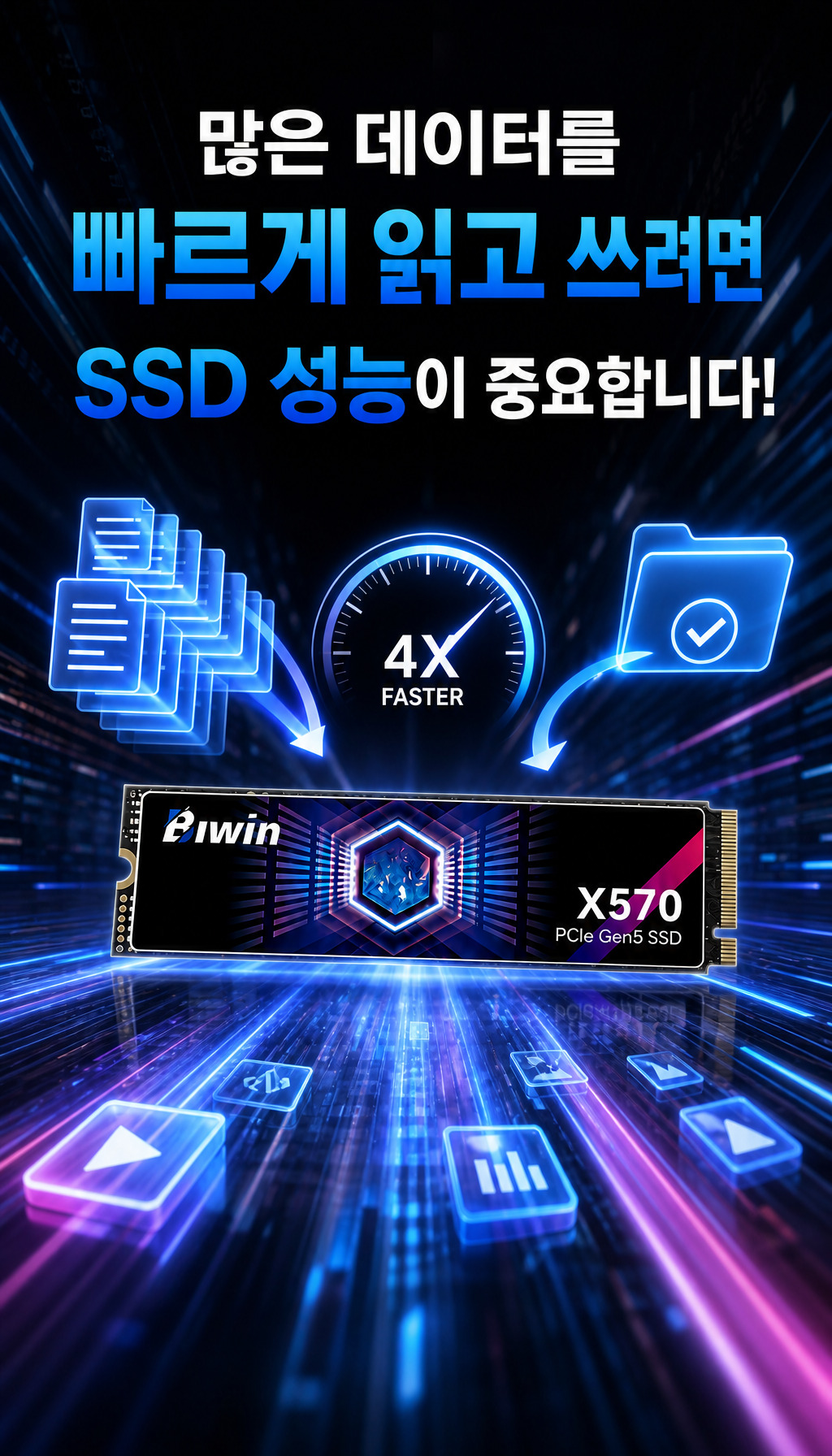 BIWIN Black Opal X570 M.2 NVMe (1TB) - 속도의 필요성 설명