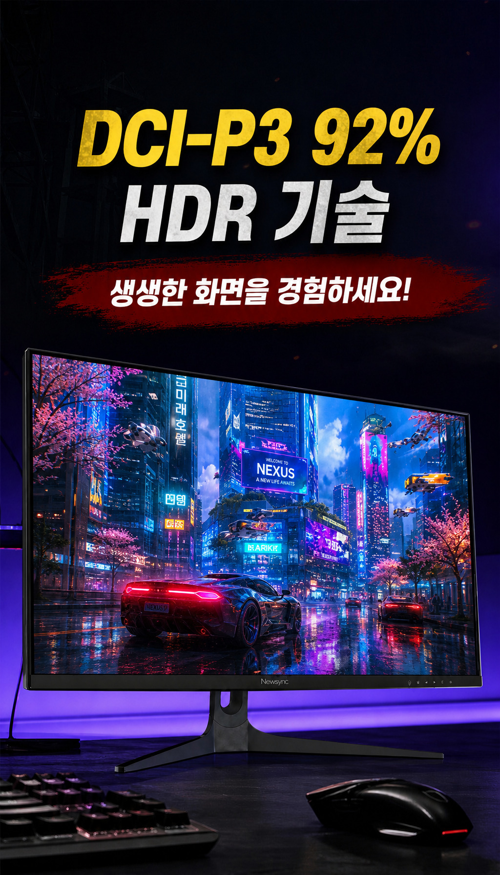 비트엠 Newsync 322F180 IPS 게이밍 HDR 무결점 - 색 영역과 HDR