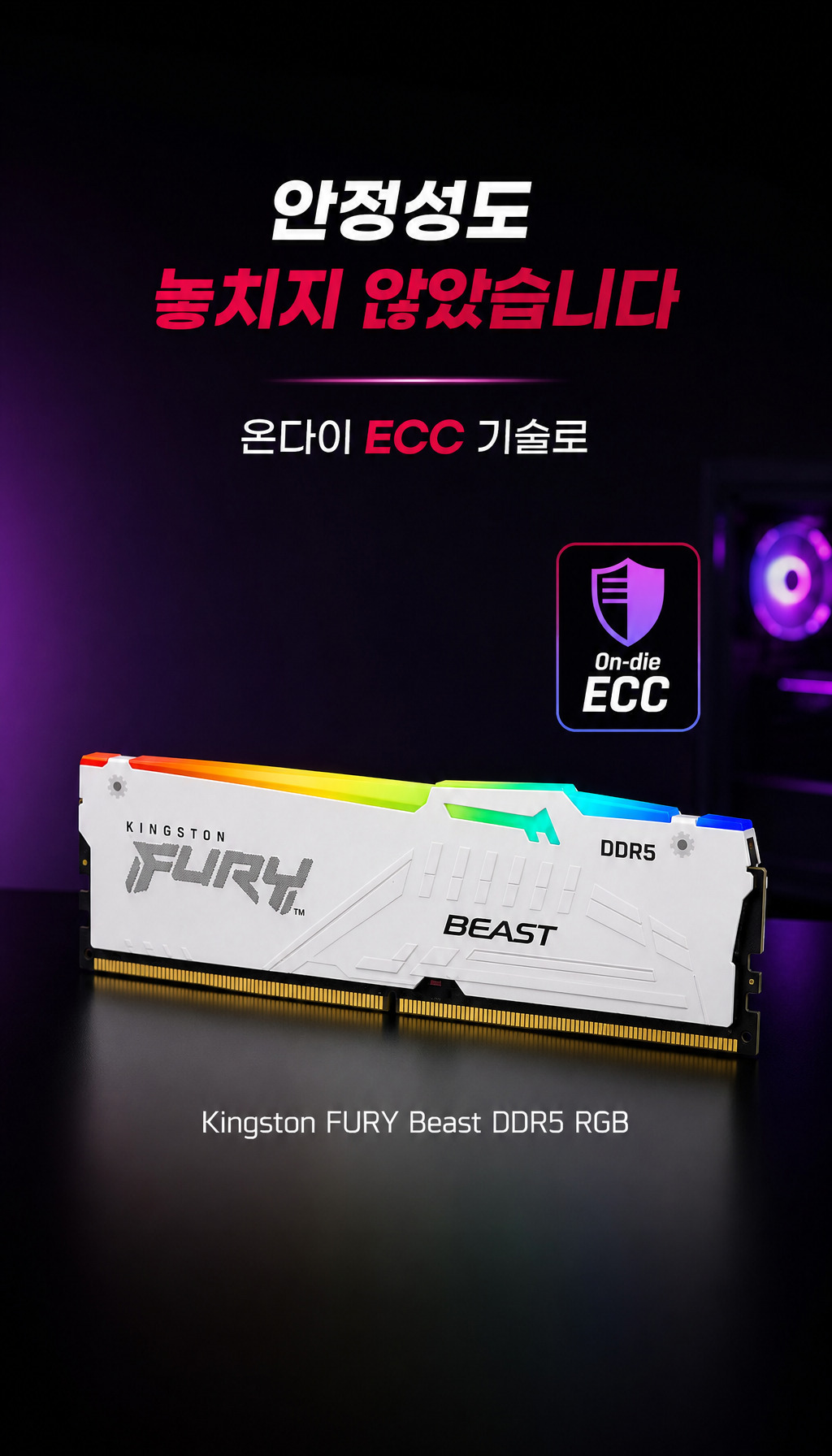 킹스톤 FURY DDR5-6000 CL30 Beast RGB 화이트 패키지 코잇 (32GB(16Gx2)) - 안정성 기술 설명