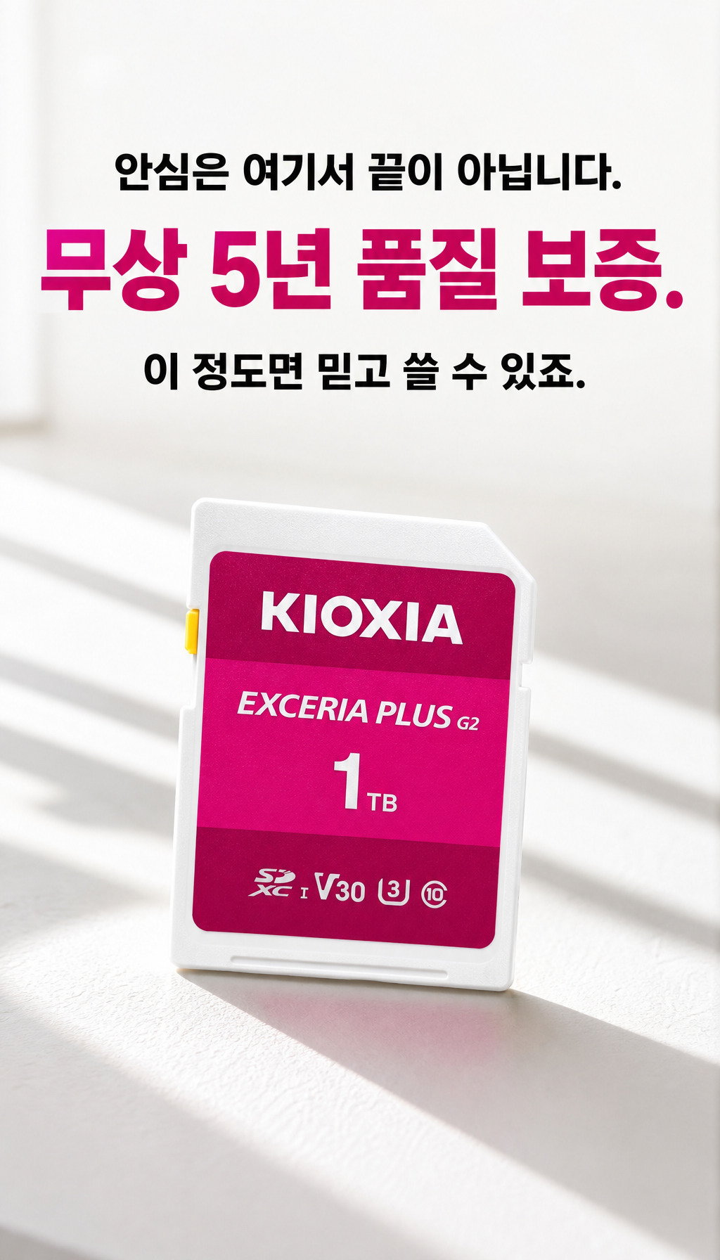 키오시아 SD EXCERIA PLUS G2 (256GB) - 보증 제도 부각
