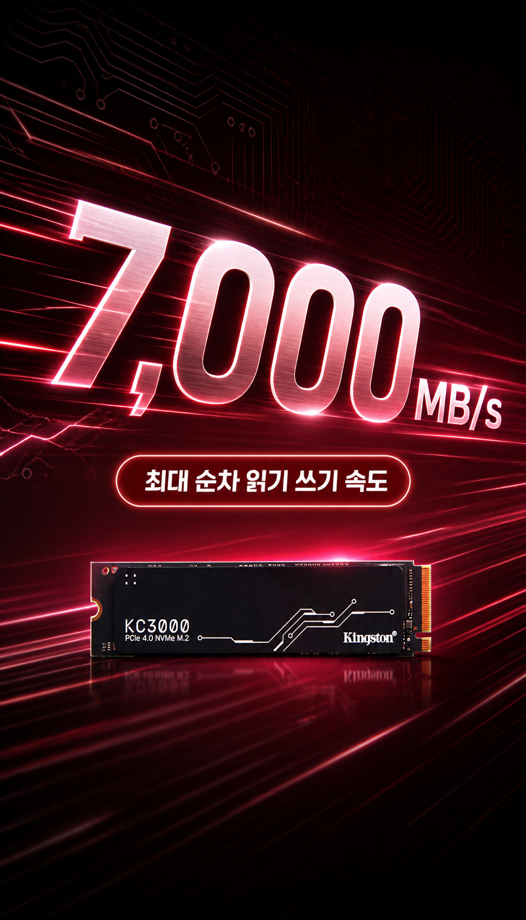 킹스톤 KC3000 M.2 NVMe 512G, 1TB, 2TB, 4TB - 성능 강조, 속도의 가치