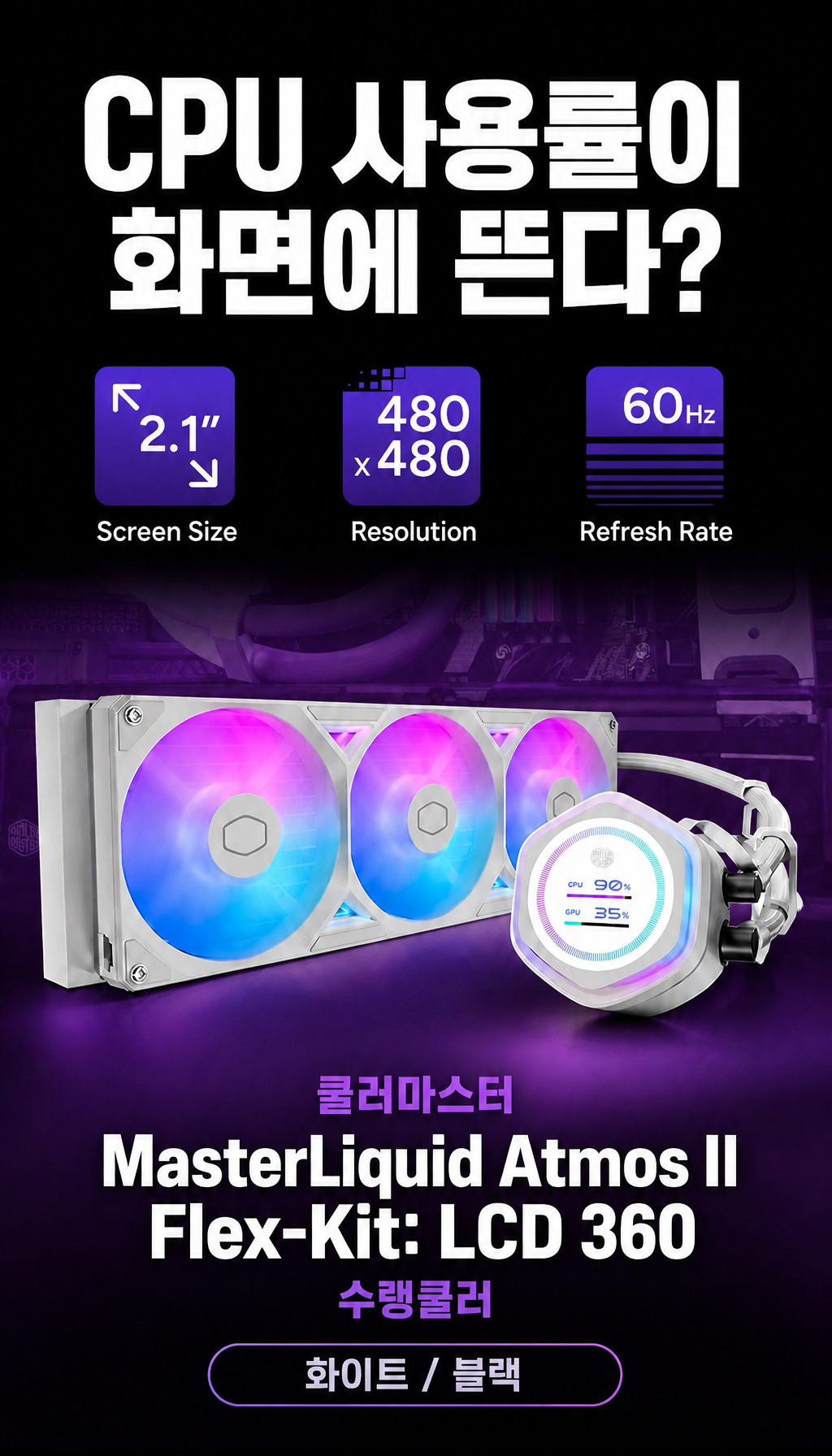 쿨러마스터 MASTERLIQUID 360 ATMOS II LCD - 도입부, 질문으로 시선 잡기