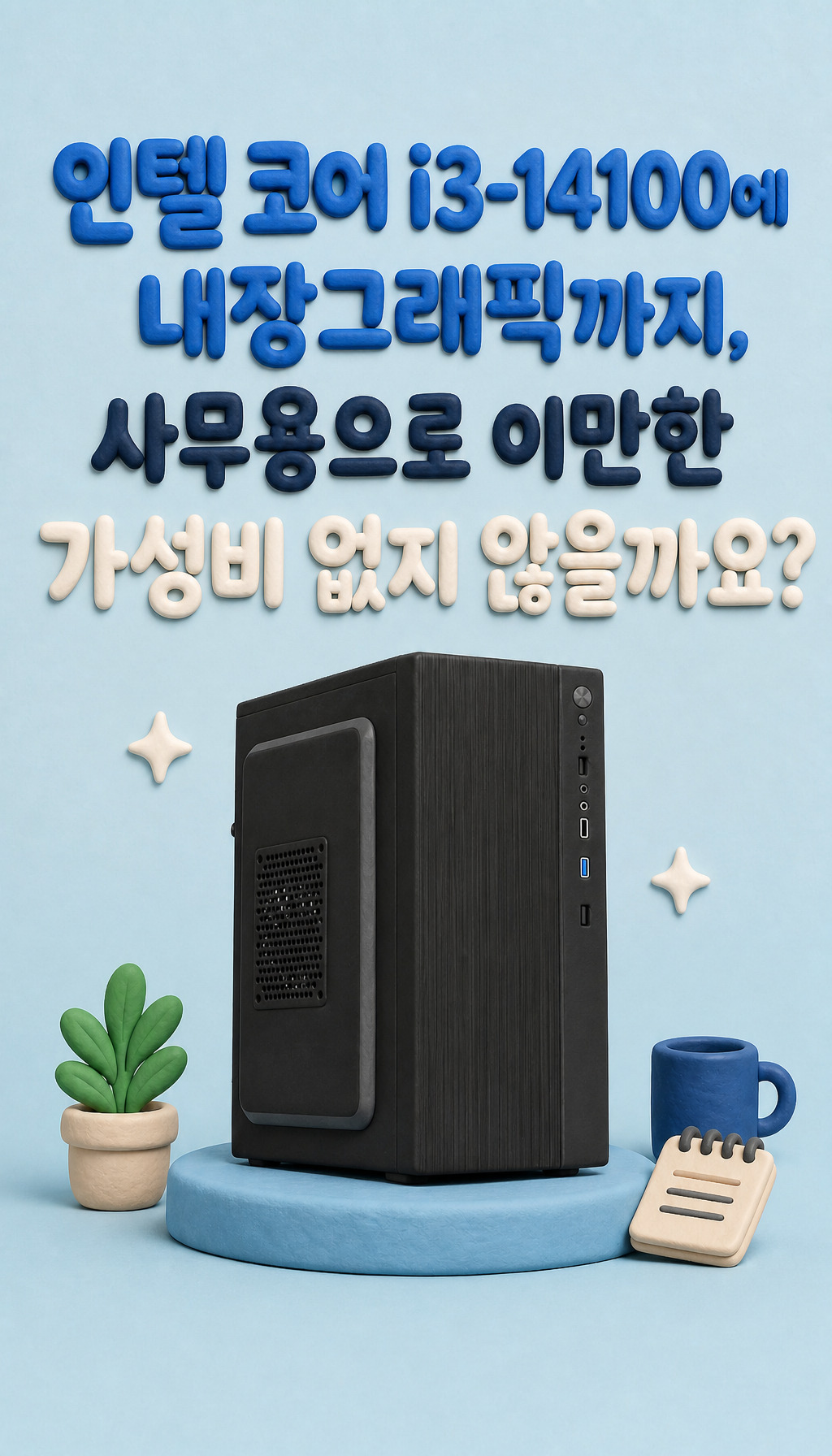 💻 컴퓨존 추천 조립PC! i3-14100 내장그래픽으로 가성비 최고