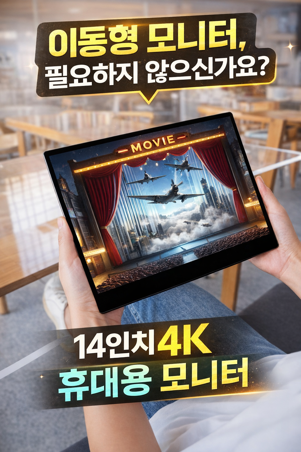 비트엠 Newsync P140UT 4K AdobeRGB 포터블 멀티터치 HDR 무결점 - 도입부: 이동 중 모니터 필요성