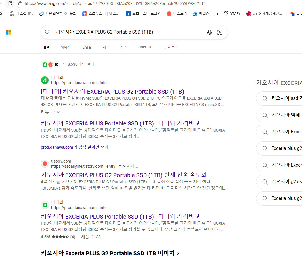 검색 노출 스크린샷