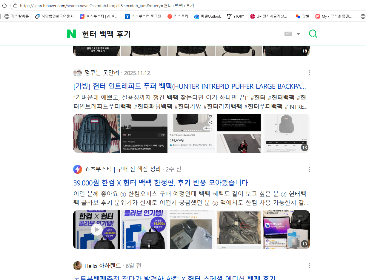 검색 노출 스크린샷